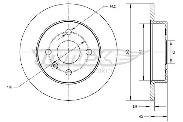 Brzdový kotúč TOMEX Brakes